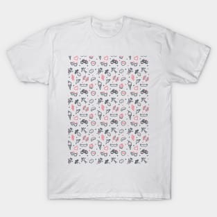 Random Doodle Pattern Design Color T-Shirt